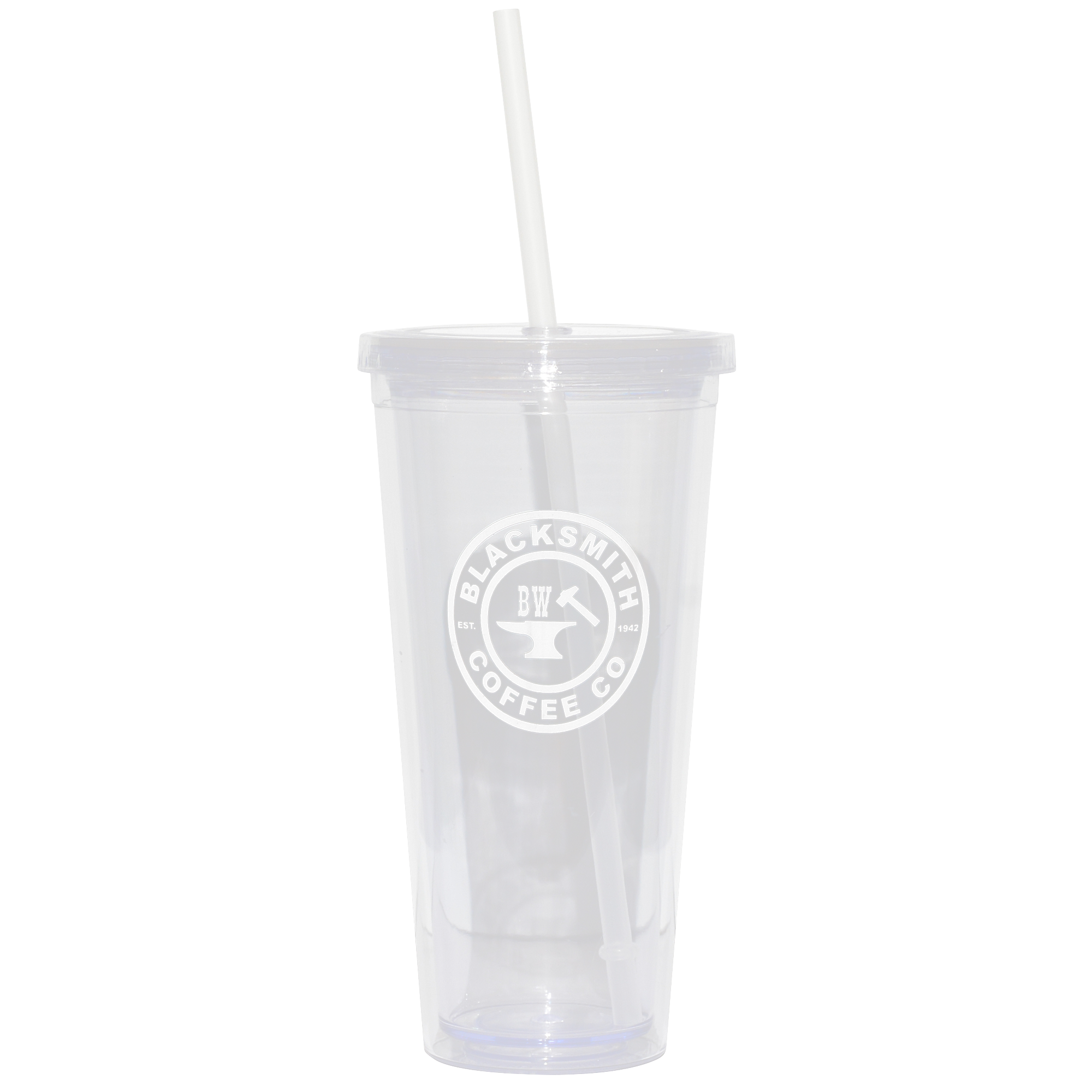 BW (Hard Plastic) 12 Reusable Sealable Cup w/ Straw – BW