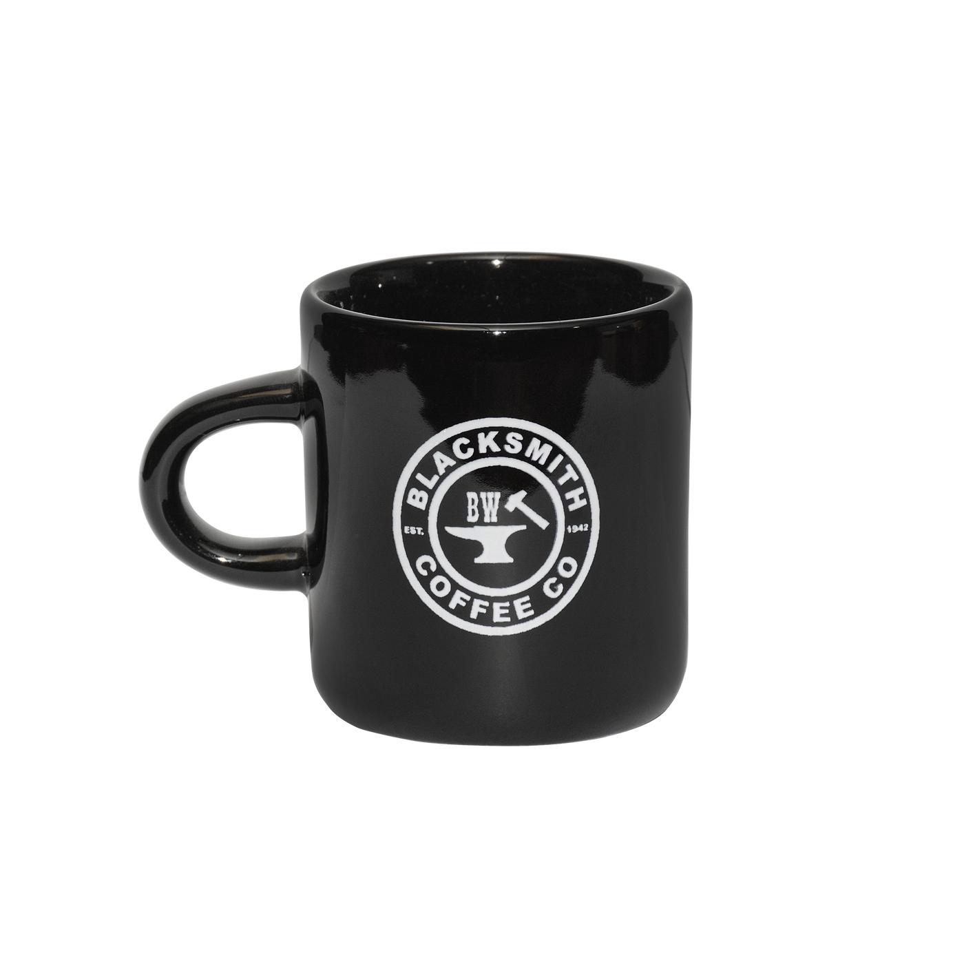 BW (Small Espresso) Ceramic 3 oz. Coffee Mug-Black