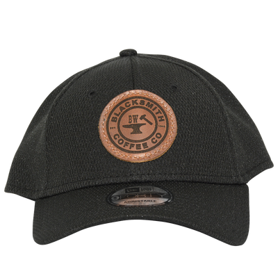 BW-Leather Patch (Center-Brand) Curved Bill Adjustable Hat