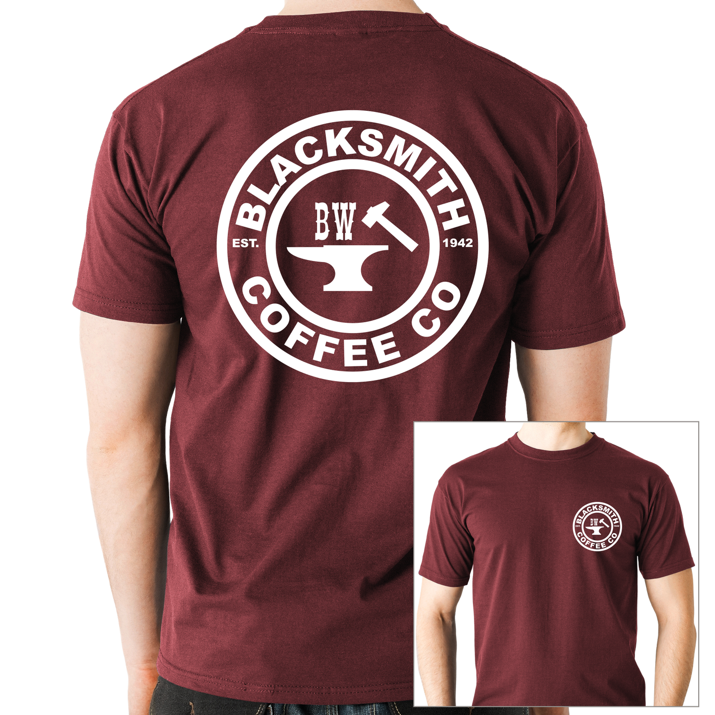 BW Blacksmith (Signature Series) Cotton T-Shirt: Maroon