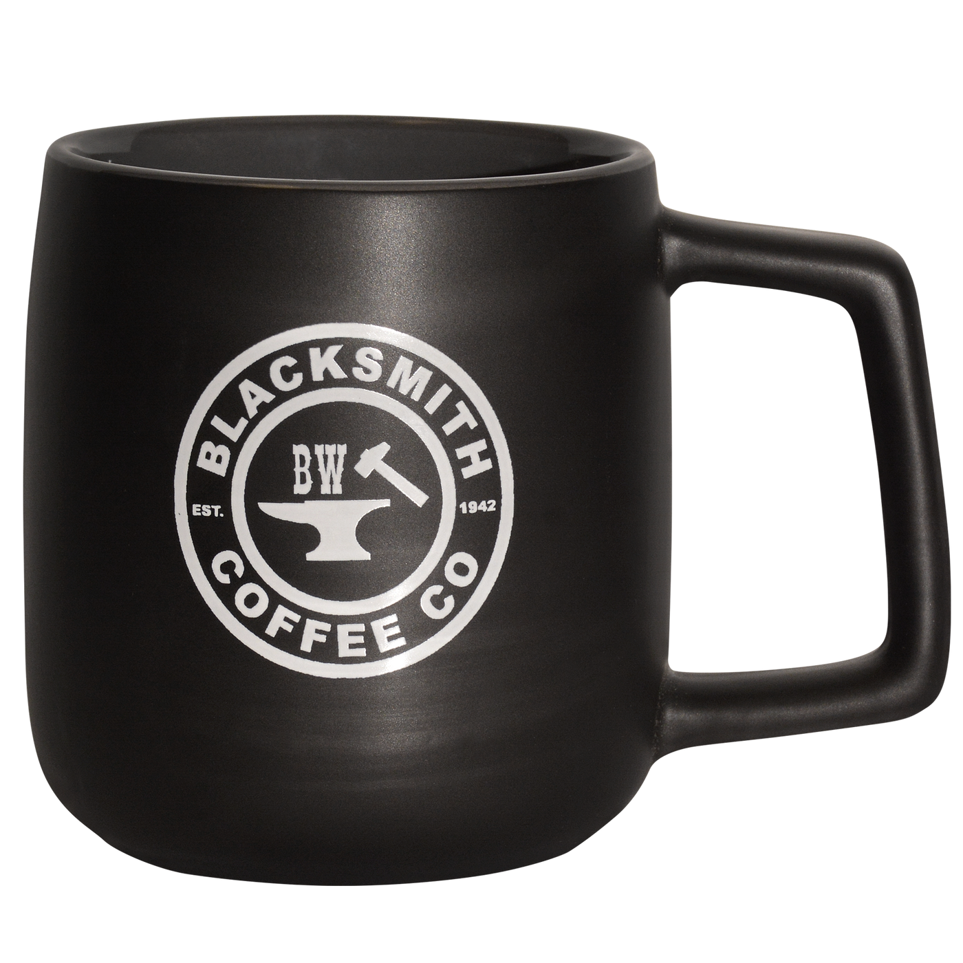 BW (Matte-Finish BISTRO) Ceramic 15 oz. Coffee Mug-Black